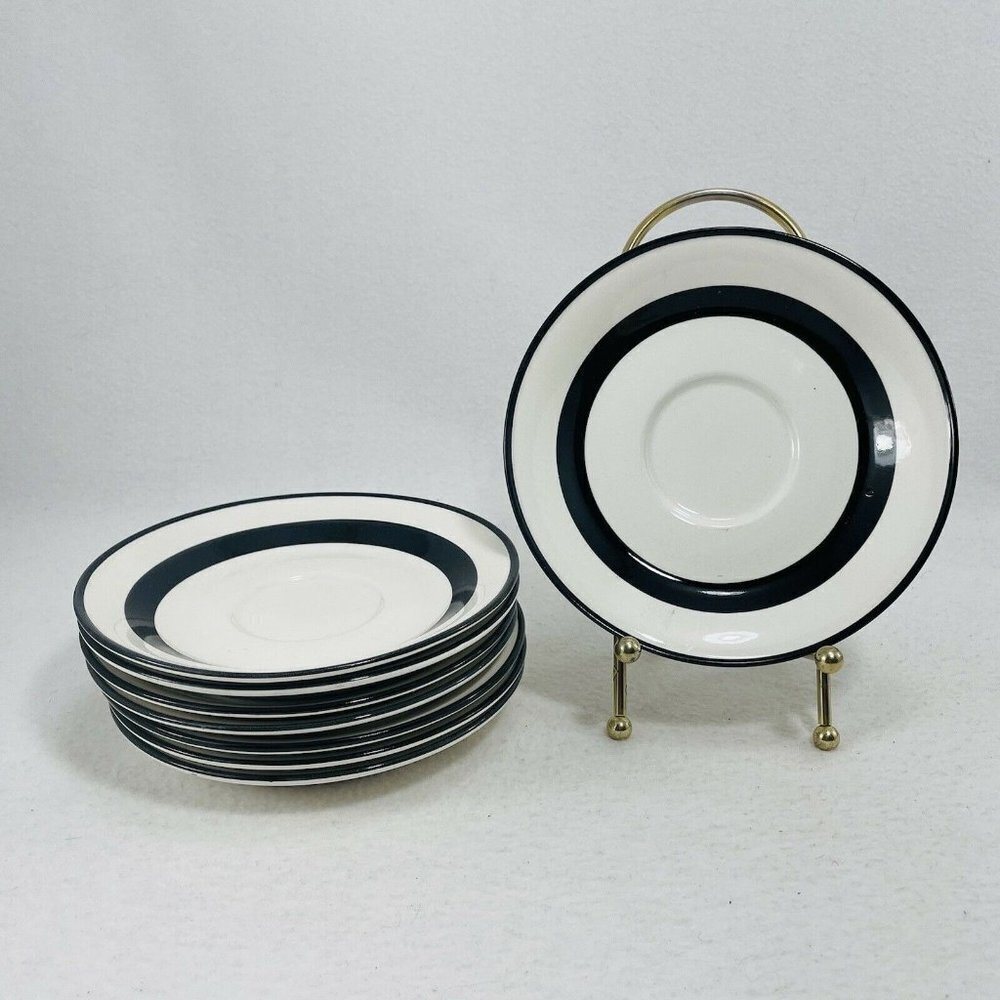 Ireland Shannon Aran Stone Dunraven Plate Dish 6” Bread Butter Set Serving Black